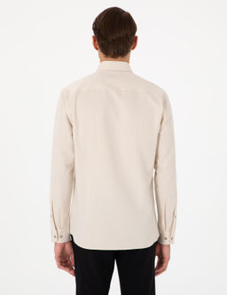 Bej Slim Fit Uzun Kollu G_mlek - Pierre cardin фото 5