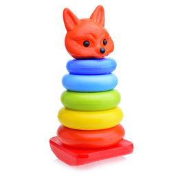 Пирамида-качалка "Лисичка" 26 см (в сетке, 8 дет.)