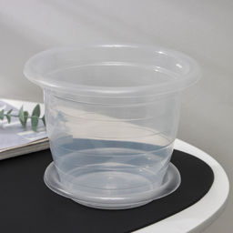 Цена за 2 шт. Горшок для орхидей с поддоном, 2 л, пластиковый, прозрачный