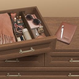 Разделители для ящиков раздвижные, набор 2 шт., 33x8.8 см, DRAWER ORGANIZER, коричневый, шт - Valiant фото 6