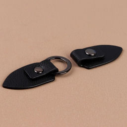 Застёжка-клевант, с кнопкой, 10,5 × 2,6 см, 3 шт, цвет чёрный