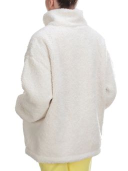 2568 WHITE Кофта плюшевая женская Тедди на синтепоне (50 гр. синтепон) - Fashion фото 5