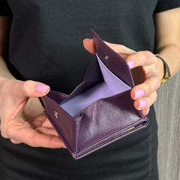 Итальянский кожаный кошелек DuDu серии Flavio | темно-фиолетовый - Dudubags фото 8