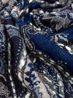 Палантин с вышивкой (шерсть вареная) в ассортименте № Тк906/92 - Ганг фото 3