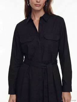 Ku?akl? Poplin G?mlek Elbise