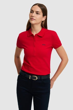 Kad_n K_rm_z_ Polo Yaka Basic Ti__rt