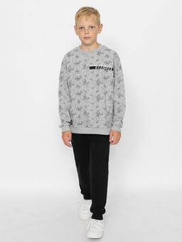 CRB wear/CWJB 63669-11-383 Джемпер для мальчика,серый меланж/Ex.Cherubino  фото 3