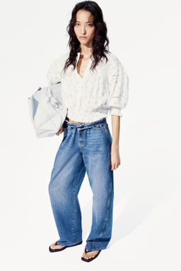 Blusa de algod?n con jaretas - H&m фото 4