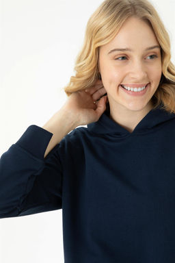 Женская темно-синяя толстовка с капюшоном Неожиданная скидка в корзине - U.s. polo assn фото 3