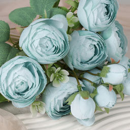 Цветок искусственный Букет роз 44 см / BR-92 /уп 240/ (Белый) - Галеонтрейд фото 6