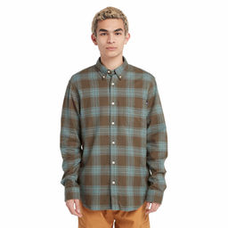 Мужская рубашка Timberland Shirt Tartan S/cell зеленая