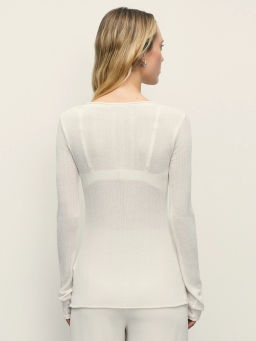 Полупрозрачный лонгслив из вискозы / Zarina фото 5