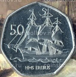 50 центов 2020 года Британские Антарктичские территории  220 лет со дня рождения Джеймса Кларка (в подарочном блистере)