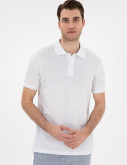 Beyaz Slim Fit K_vr_lmaz Polo Yaka Basic Ti__rt - Pierre cardin фото 10