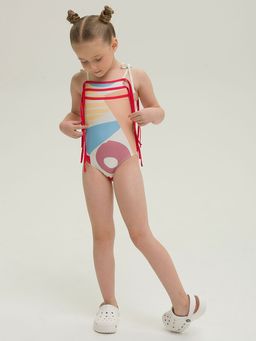 PELICAN, купальник для девочек, Молочный  фото 4