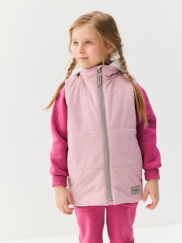 Жилет на молнии с капюшоном Роза