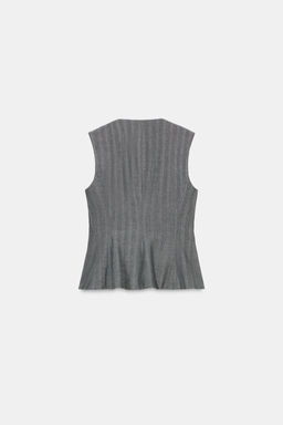HERRINGBONE FLARED WAISTCOAT - Zara фото 6