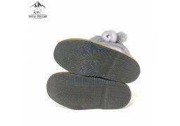 Подростковые, голубая норка, войлочная подошва,