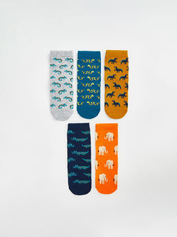 Desenli Erkek ?ocuk Soket ?orap 5li