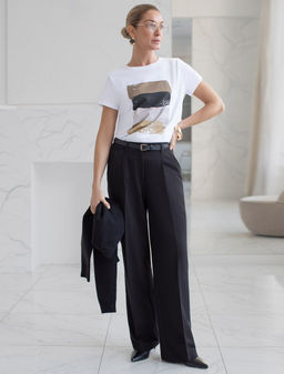 Футболка из 100% хлопка с авторским принтом VILATTE