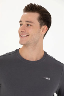 U. S. Polo Assn Мужской свитшот антрацитового цвета с круглым вырезом - U.s. polo assn фото 2