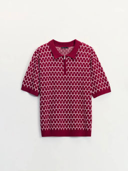 Джемпер поло из жаккарда ZR2605043305-70 / Zarina