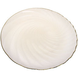 Тарелка стеклянная "Фьюжн" 32см перламутр
