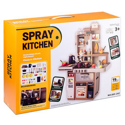 Игровой набор кухня "Гурман" (свет, звук) 75 предметов, в коробке