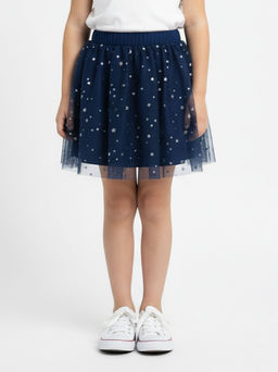 Юбка пачка из фатина 22-4796 синяя сетка - Mini maxi фото 4