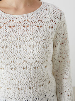 Bisiklet Yaka Ajurlu Kad?n Triko Kazak