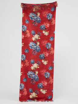 в составе шерсть Большой, мягкий, теплый двусторонний палантин с рисунком в стиле «арт-деко». - Tantino фото 2