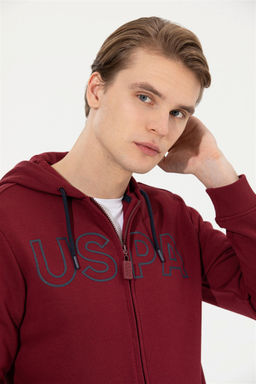 Мужской свитшот вишневого цвета Неожиданная скидка в корзине - U.s. polo assn фото 4