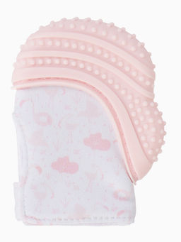 Прорезыватель на ручку для зубов «Фламинго», светло-розовый