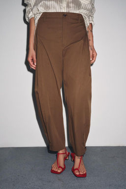 ZW COLLECTION DARTED TROUSERS WITH BELT LOOPS - Zara фото 2