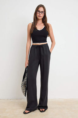 Bej More Sustainable %100 Tencel Beli Lastikli Yuksek Bel Jeans TWOSS24JE00203 - Trendyolmilla фото 39