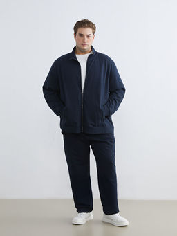 Dik Yaka Erkek Fermuarl? Sweatshirt