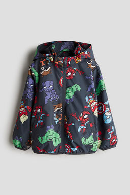 Chaqueta cortavientos con estampado