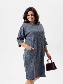 Платье женское, цвет Серо - голубой