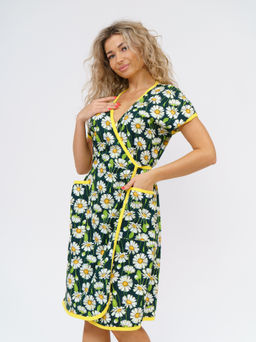 674 Халат "Ромашки/хаки"