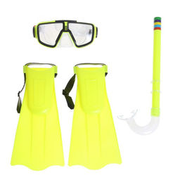 Набор для плавания детский ONLYTOP: маска, трубка, ласты безразмерные, МИКС