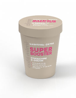 КАФЕ КРАСОТЫ le Cafe Mimi COLOURS Шампунь-скраб д/волос"SUPER BOOSTER" очищение и объем 310гр банка