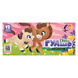Гуашь Луч ZOO 15 мл 12 цв. ассорти блок-тара