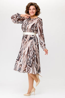 Платье Swallow 770.2 полоска молочная+серая - Mira fashion фото 18