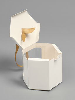 Цена за 10 шт. Коробка шестигранная, с окном, белая, 10 х 10 х 10 см - UPAK LAND фото 7