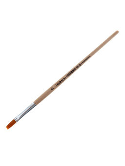 Цена за 10 шт. Кисть для рисования, нейлон, № 8, плоская, деревянная ручка, международный размер