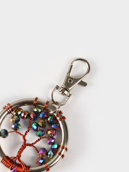 Брелок ловец снов «Древо жизни», 19 см, фуксия, перламутр