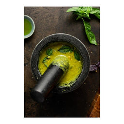 Ступка с пестиком из натурального камня Walmer Granite, 13 см, цвет серый  фото 9