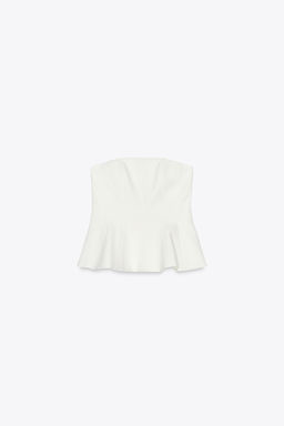 PEPLUM BANDEAU TOP
