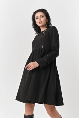 Платье повседневное свободное с длинным рукавом - Fly фото 6
