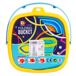 Ведро складное для песочницы, цвет жёлтый